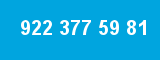 922 377 59 81 922 377 59 81